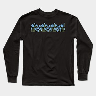 Virginia Bluebell Blue Flowers - State Flower Floral Art Long Sleeve T-Shirt